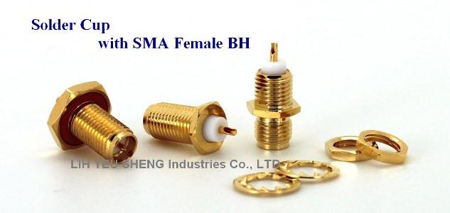 Solder Cup with SMA Female BH