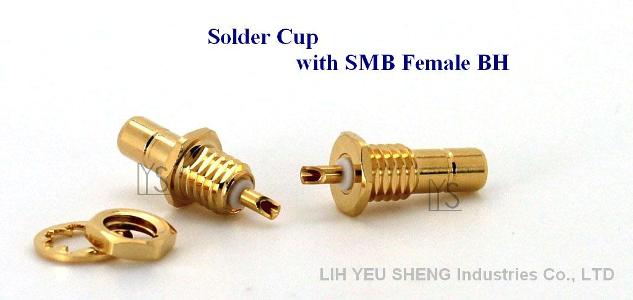 Solder Cup with SMB Female BH