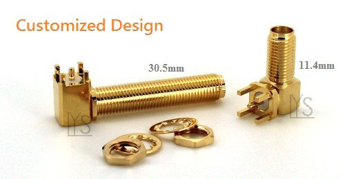 SMA Bulkhead Right Angle for PCB Connector