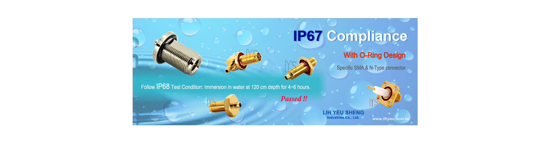 IP67 SMA, N Connector, LIH YEU SHENG, LYS, RF Connector_375EN