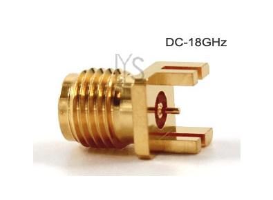 SMA Female Straight Edge Type For PCB Terminal Φ0.5mm Post 