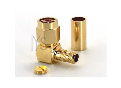 SMA(RP-SMA) Male Right Angle Crimp Type For RG Cable 