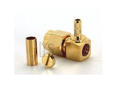 SMA Male Right Angle Crimp Type For LMR Cable 