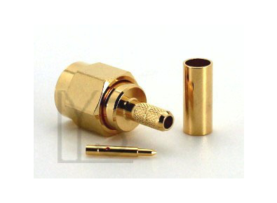 RG.彈性線用, SMA(RP-SMA) Male Straight Crimp Type connector