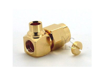 SMA Male Right Angle Solder Type for Semi-rigid / flex Cable
