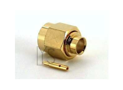 硬管線.半彈性線用, SMA(RP-SMA) Male Straight Solder Type For Semi-rigid / flex cable connector