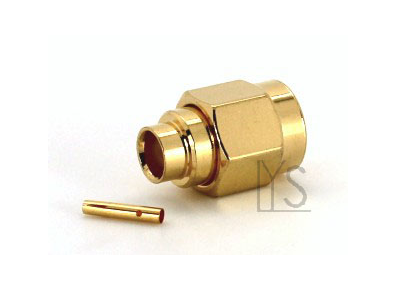 RP-SMA Male Straight For Semi-rigid / flex  Cable 