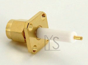 SMA Male Panel 4 Hole Exposed PTFE Terminal Blunt Post