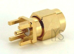 SMA Male Straight Thru-Hole for PCB